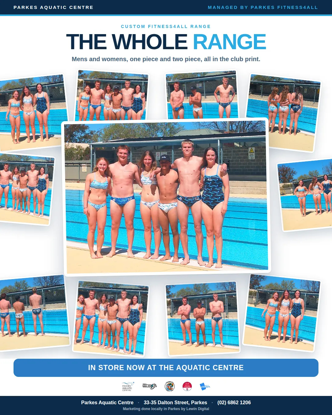 Fitness4All custom swimwear range
